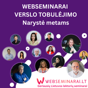 WEBSEMINARAI VERSLO TOBULĖJIMO Narystė metams